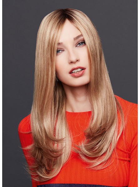Long Natural Straight Cpaless Human Hair Wig For White Women