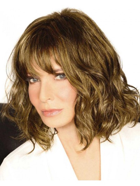 On-Trend Mid-Length Wig With Beachy Waves And A Sexy Laid-Back Vibe