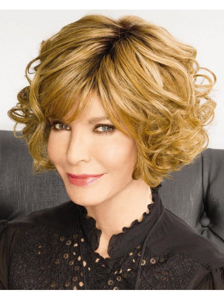 Super-Chic Bob Wig With Curly Chin-Length Layers In Heat-Stylable Fiber