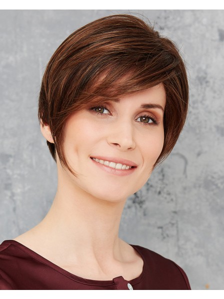 Chocolate Color Short Pixie Cut Synthetic Hair Women Wig