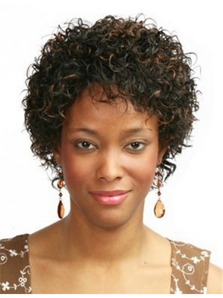 Afro Short Synthetic Hair Wigs Natural For women