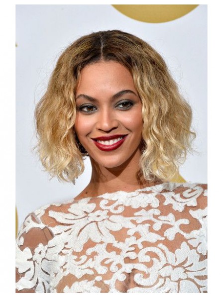 Beyonce's soft sexy water wavy bob hairstyle wigs