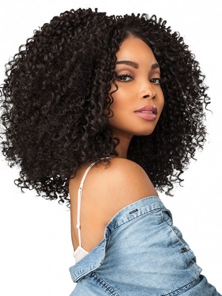 Black women's big afro synthetic curly hair wigs