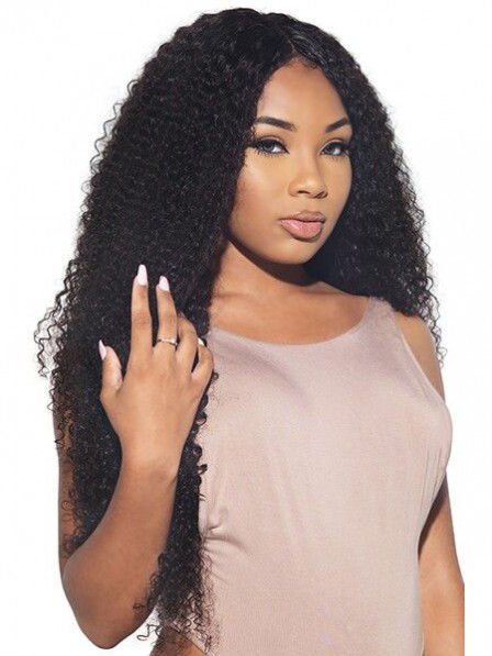 Black women's yaki straight long synthetic hair wigs
