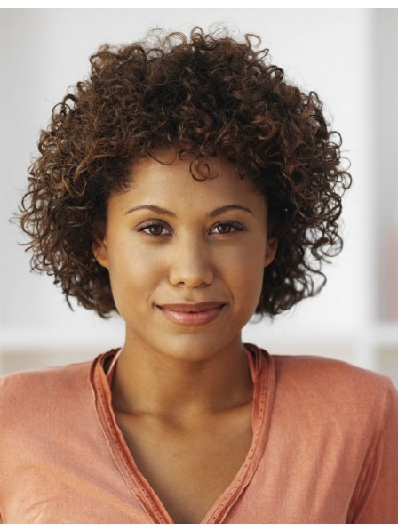 Capless women's afro hair  wigs simple
