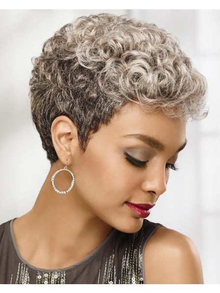 Chic Pixie Wig With Short Texture-Rich Layers Of Soft Curls