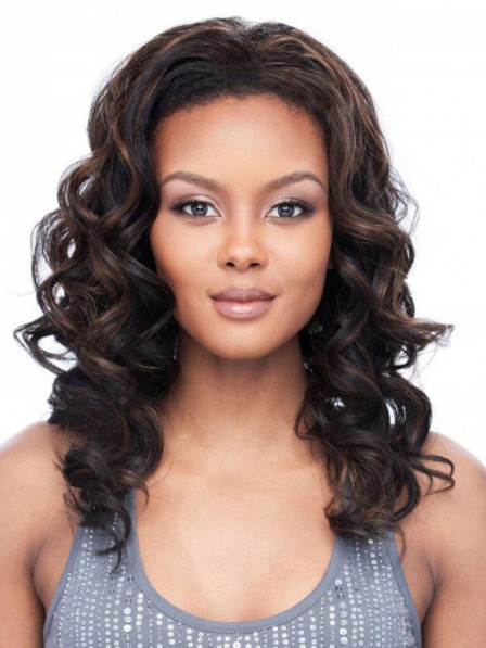 Elegant Curly Synthetic Hair Half Wigs