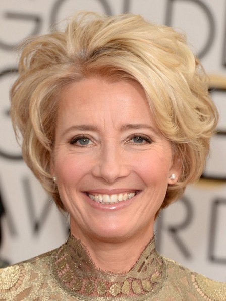 Emma Thompson Short Hair Cut Hairstyles for Women Over 40-50