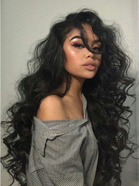 Fluffy long big body wavy hair synthetic wigs for black women