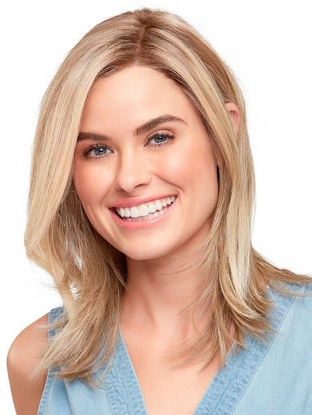Human Hair Wavy Lace Front Blonde Wigs
