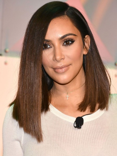 Kim Kardashian Long Straight Bob Style Wig