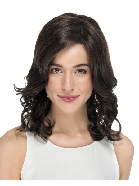 long curls styled lace front mono top wig