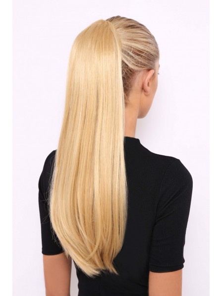Long Straight Synthetic Hair Blonde Ponytail, Best Wigs Online Sale -  