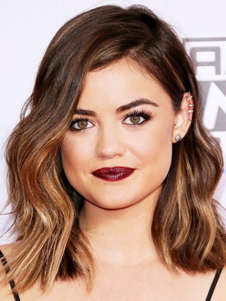 Medium Bob Layered Lucy Hale Lace Front Wig