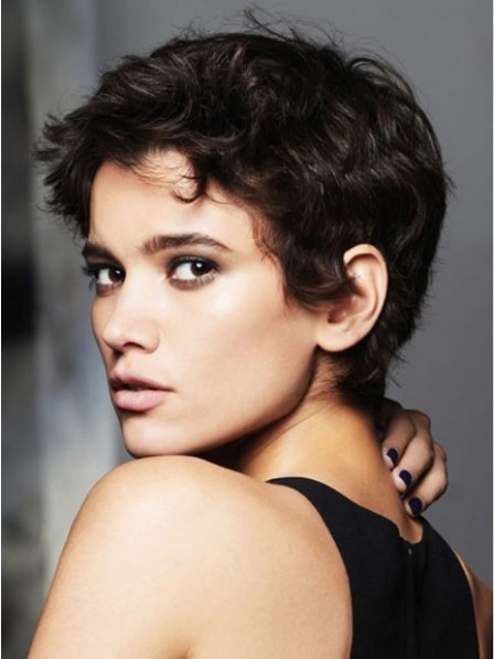 Natural Look Lace Front Pixie Cut Human Hair Wigs