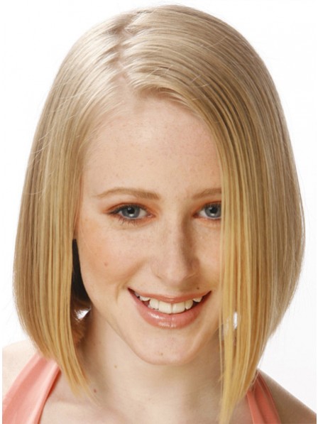 Human Hair Full Lace Mid-Length Hair Wig
