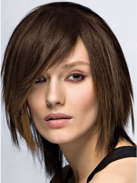 Human Hair Lace Front Straight For Women Wig