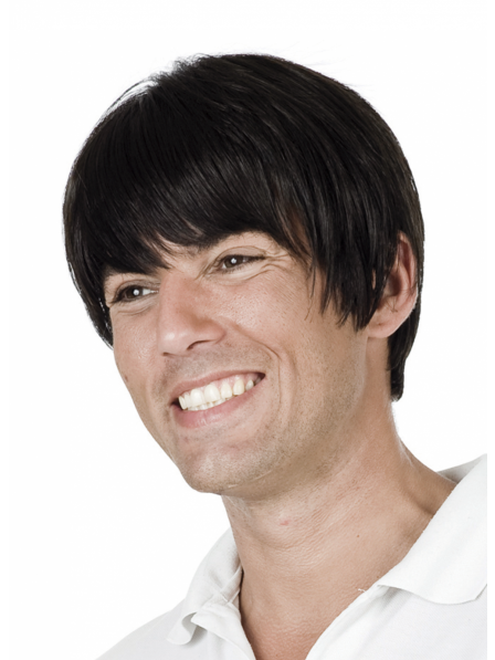 Synthetic Mens Hair Wig With Bangs