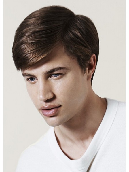 Straight Mens Hairstyle With Side Wig