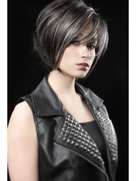 Short Hairstyle With Long Fringe Wig