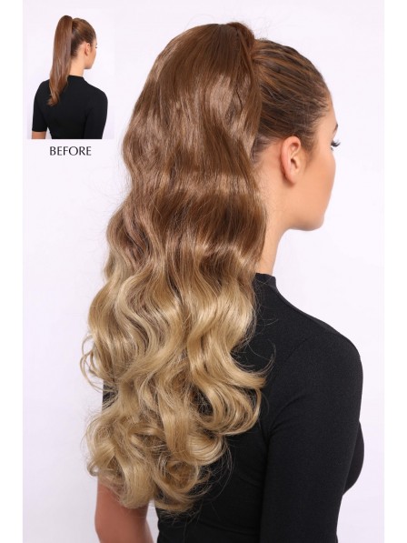 Ombre Wavy Luxe 24inch Curly Ponytail