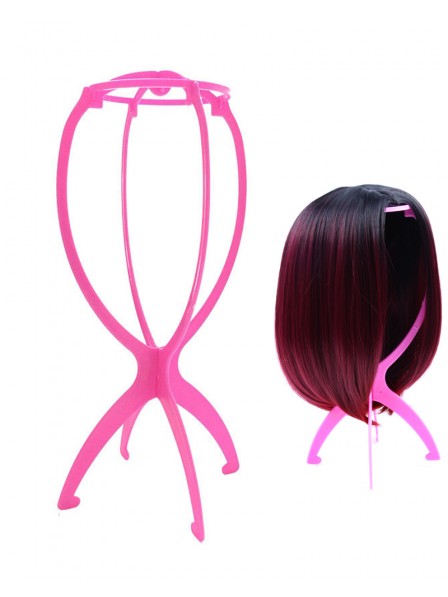 Pink Plastic Wig Stand Holder Mannequin Head Wig Stands