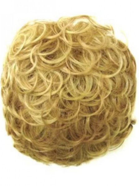 4" Curly Blonde Human Hair Pieces