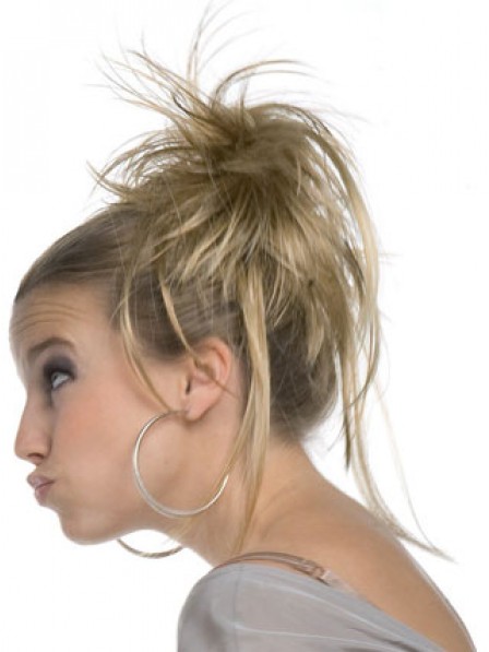 6" Blonde Heat Friendly Synthetic Hair Scrunchie Hair Wraps