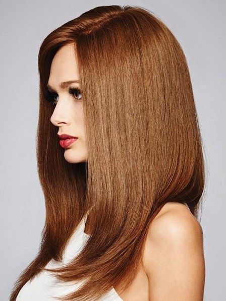 Professional Remy Human Hair Long Straight Wig