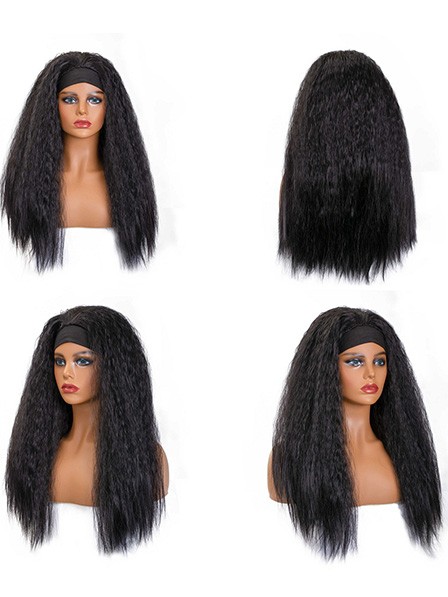 Long Curly Headband Wigs for Black Women