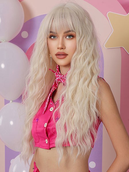 Platinum Blonde Barbie Cosplay Long Wigs