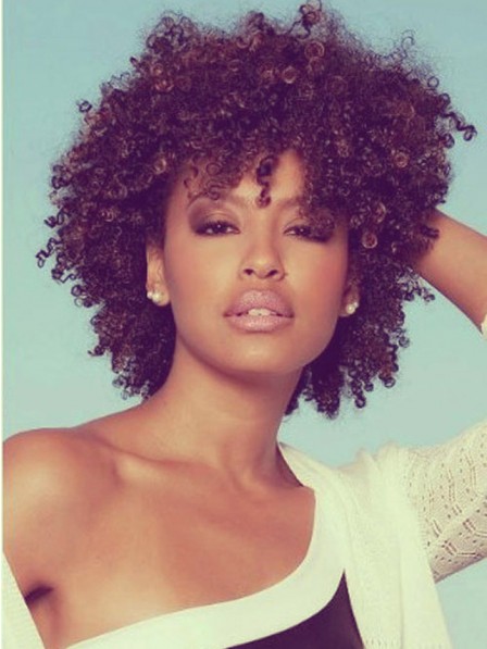 Short Curly Weave Afro Wig For Black Women