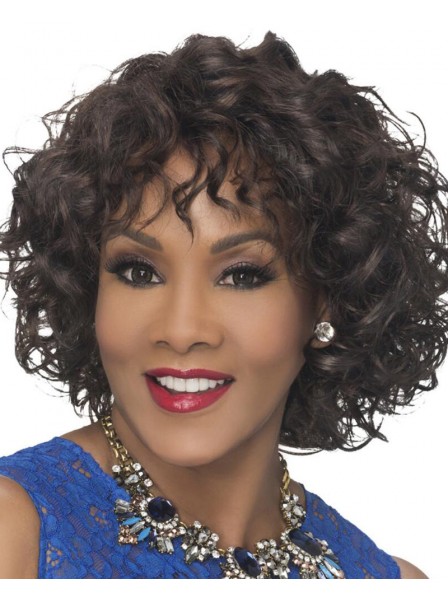 Stylish Mid-Length Bob Wig With Lush Layers Of Soft Loose Spiral Curls