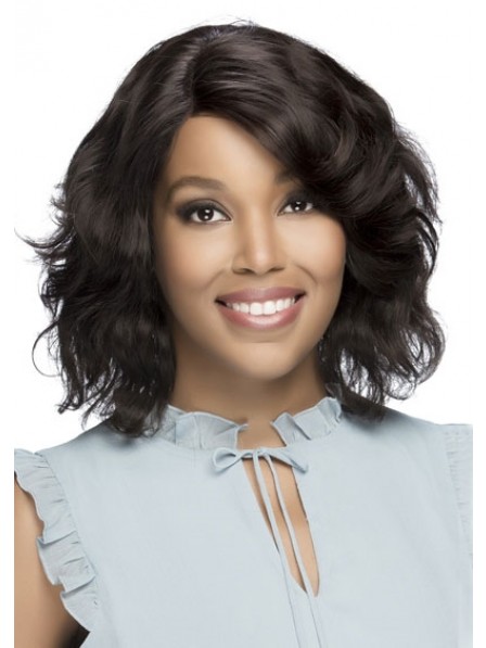Subtle Yet Trendy Waves Remi Natural Brazilian Swiss Lace Front Wig