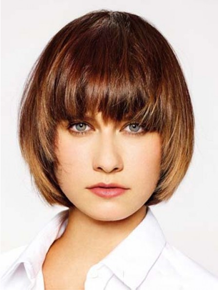 Capless Short Hairstyle With Bangs Wig