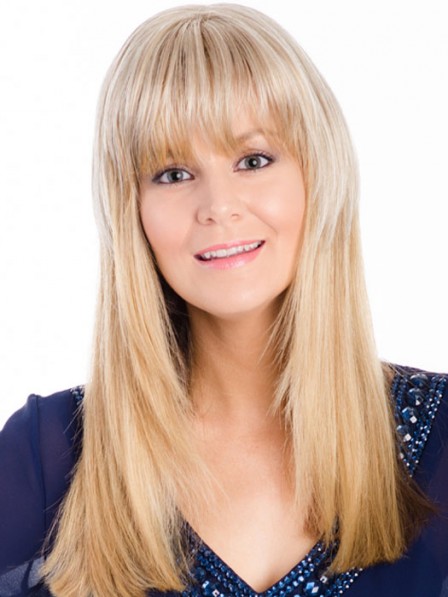 Human Monofilament Top Hairpieces with Bangs