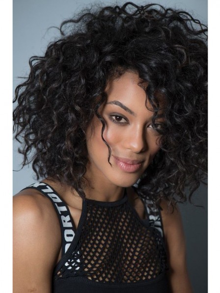 Women's small curly hairstyle capless wig for black women