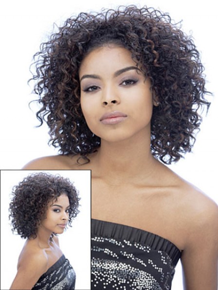 Synthetic Shoulder Length Curly Wig