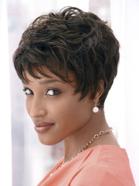 Short Curly Wig With Bangs