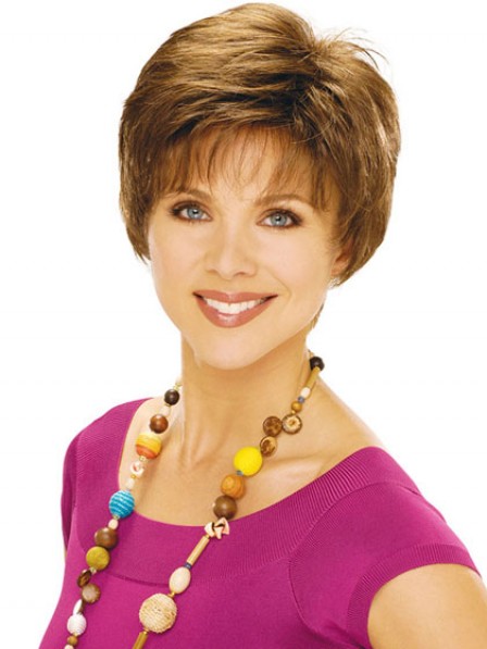 Short Boycuts Straight Synthetic Wig With Bangs For Women