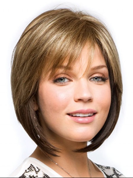 Synthetic Bob Straight Capless Hair Wig With Bangs