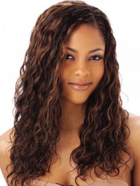 Lace Front Mono Top Long Wavy Human Hair Women Hair Wig