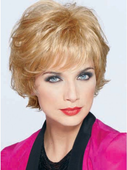 Short Straight With Bangs Women Synthetic Wig