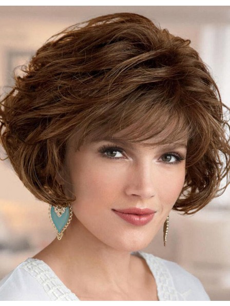 Short Hair Wig With Bangs Women Straight Wig