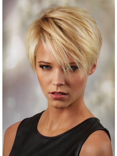 Synthetic Hair Straight Short Blonde Wig