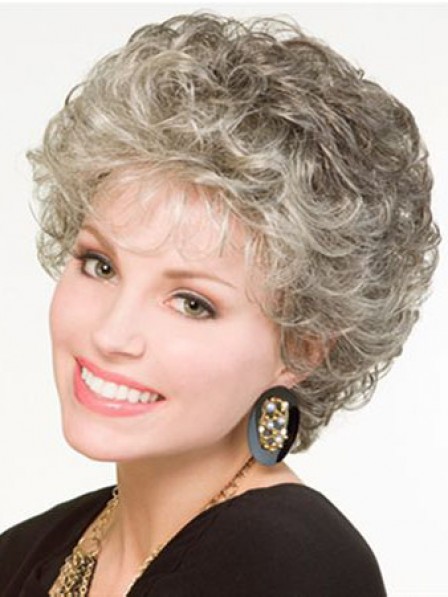 Short Curly Synthetic Capless Wig 