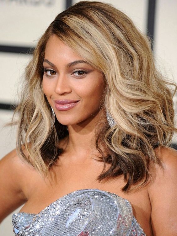 Beyonce Lace front mono top wigs body wavy hairstyle