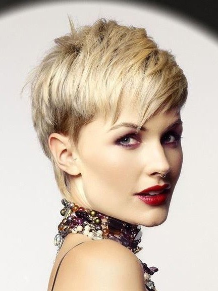 Layered Lace Front Pixie Cut Synthetic Celebrity Wigs With Bangs ...