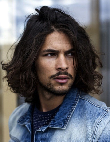 Long Haired Male Model Sexy Hairstyle Cool Guys