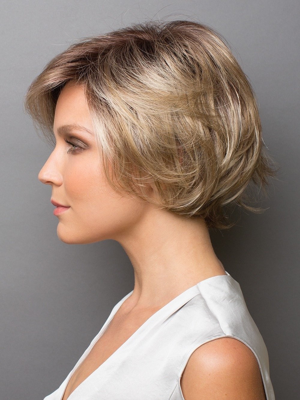 Short Layered Bob Wigs with Long-side Fringe, Best Wigs Online Sale